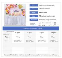 Decoración De Fiesta En Encaje Satinado De Circunferencia Para Mesa Cumpleaños Boda Conferencia Faldón De Mesa Impermeable - details 0