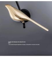 Lámpara De Pared LED De Pájaro Dorado Nórdico Para Sala De Estar Barra Creativa Lámpara De Noche De Dormitorio Decoración De Habitación - details 22