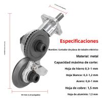 Taladro Eléctrico Mejorado Con Corte De Metal Doble Cabeza Nibbler Para Corte De Hierro Fundido Aluminio Y Placa De Acero Incluye Fixador De Corte - details 3