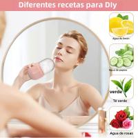 Juego De Roller De Hielo Para El Rostro Set De Cuidado Facial Herramienta De Masaje Facial Gua Sha De Acero Inoxidable Cubo De Hielo Para Contorno Y Levantamiento - details 1