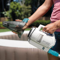 INTEX - Aspirador de piscina manual eléctrico ZR100, piscinas y spas hasta 5,49m, batería recargable, autonomía 50 min, tubo extensible de 2,39m, dos cepillos intercambiables, incluye filtros y cable USB, limpiafondos - details 5