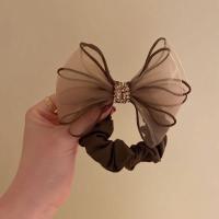 Nuevos Scrunchies De Malla Con Diamantes Para Mujeres Y Niñas Cinturones Elásticos De Cabello Con Lazo Accesorios Para El Cabello Estilo Moda - details 1