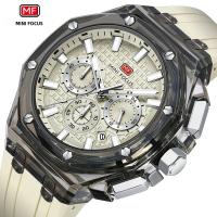 Reloj De Pulsera Para Hombre MINI FOCUS Ultra-ligero Con Caja Octagonal Transparente Multifuncional Resistente Al Agua Y Al Shock Estilo Deportivo - details 3