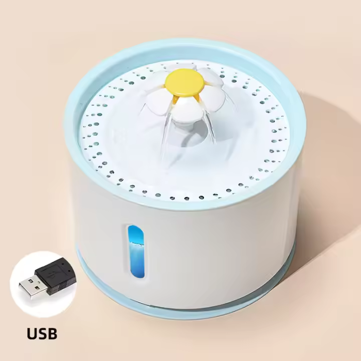 Fregadero Automático Para Mascotas Acero Inoxidable Bebedero Silencioso USB Con Luz LED Dispensador De Agua Para Gatos Y Perros - 1