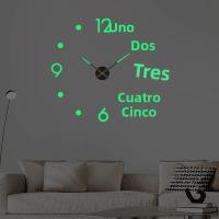 Reloj De Pared 3D Luminoso Sin Marco De Acrílico DIY Pared Decorativo Silencioso De Alta Calidad Premium Para Oficina - details 0