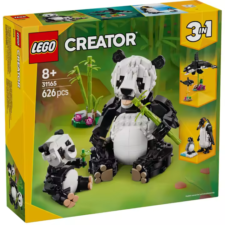 LEGO CREATOR: 3EN1 - FAUNA SALVAJE: FAMILIA DE PANDAS, 31165, TIENDA CON LICENCIA OFICIAL, PRODUCTO CON LICENCIA OFICIAL, ENVIO 24-48 HORAS PENÍNSULA, PIEZAS, BLOQUES, BRICKS, JUGUETES, 100% ORIGINAL - 1