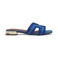 Calzados soraia, sandalia para mujer elegante con tacon metalizado bajo, sandalias comodas para uso casual. - details 6