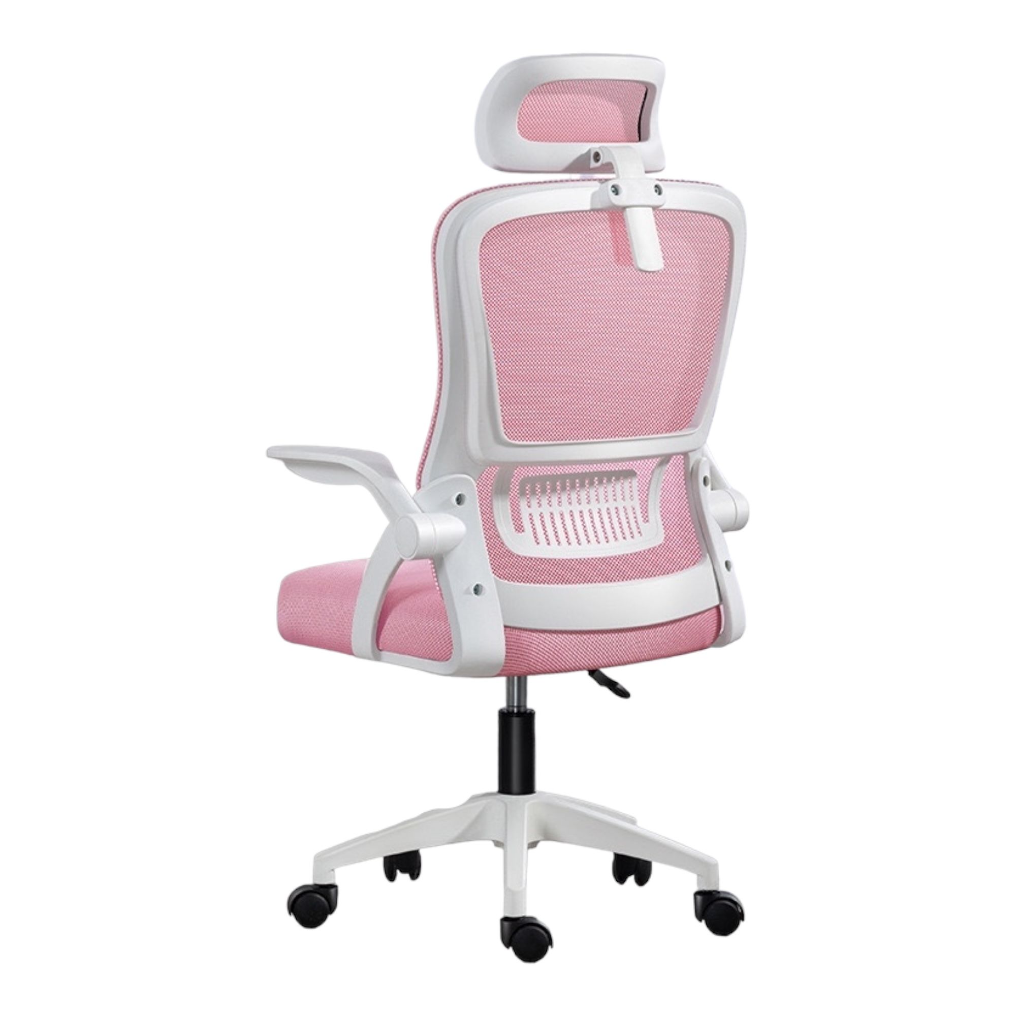 Silla de Oficina, para Gaming, Escritorio Ergonómica con Reposacabezas, Ajustable y con Soporte Lumbar Respaldo de Malla Transpirable Reposabrazos Abatibles de 90° Giratoria 360° (SF168-002 6190)