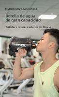 Botella Deportiva TKK 1800ml Capacidad Grande Tritán Resistente Al Calor Para Adultos Viajes Gimnasio Fitness Con Correa Creativa - details 5