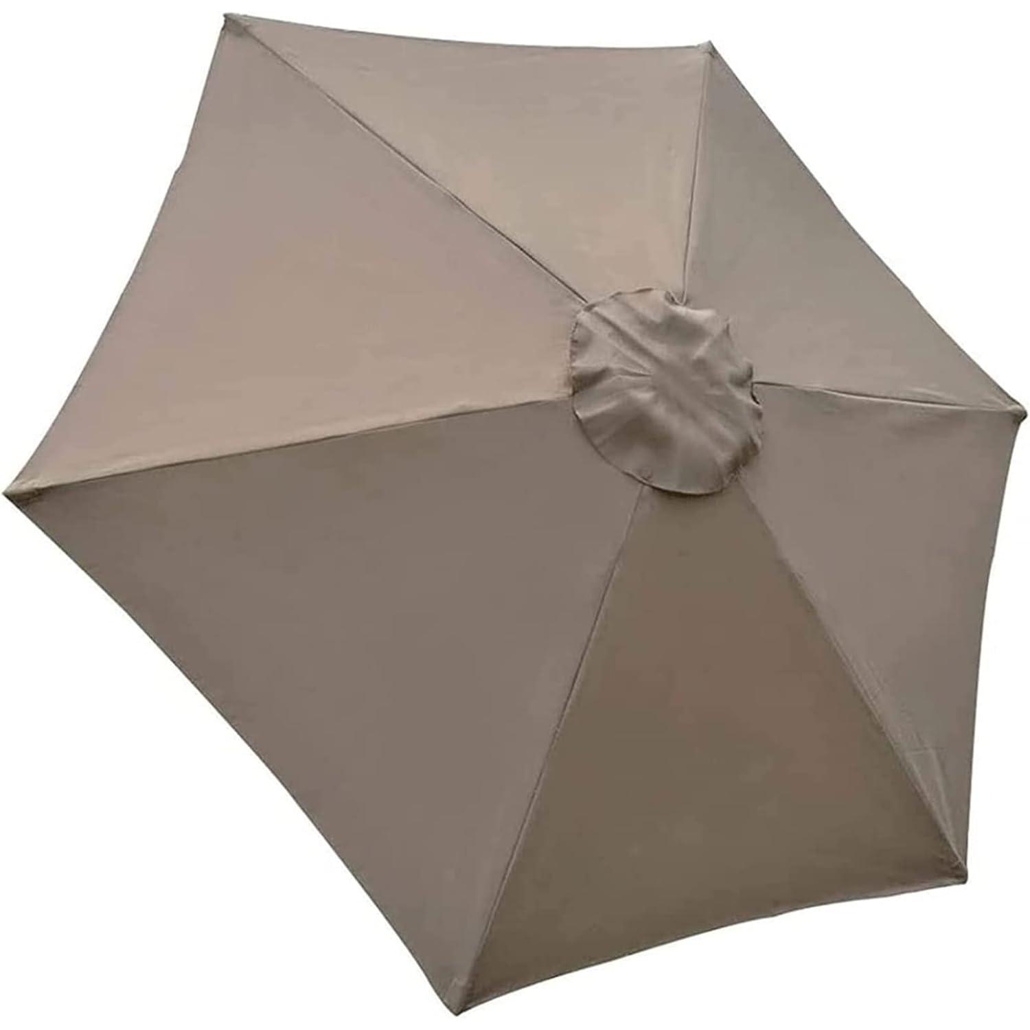 TK Funda de recambio para Sombrilla, 6 Varillas, 2 M, waterproof, anti-UV, Canvas de recambio, Caqui SSITO