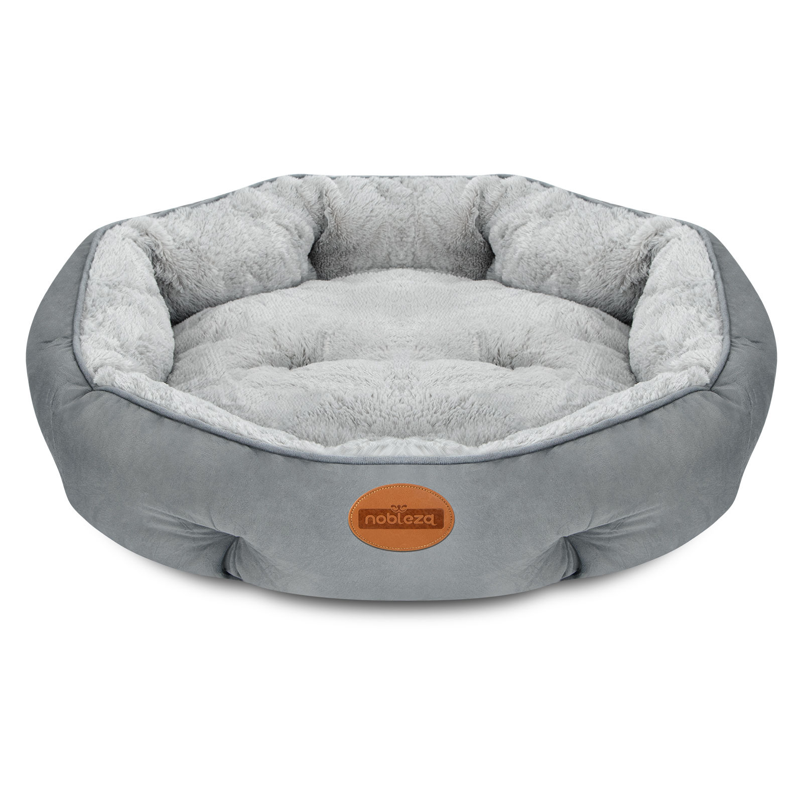 Nobleza - Cama Perro Gato Pequeños, Cama Lavable para Mascotas, Sofá Cama Redonda de Perros Antideslizantes y Antiestres