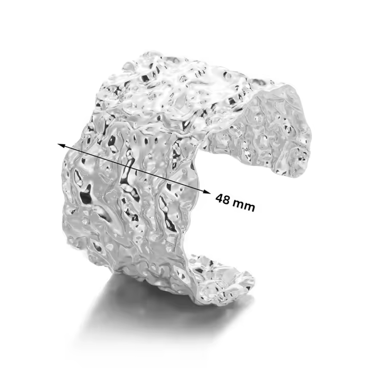 Pulsera De Acero Inoxidable Vintage Para Mujer Con Textura Ancha Y Color Oro Resistente Al Agua Joyería De Moda Regalo Diseñado - 1