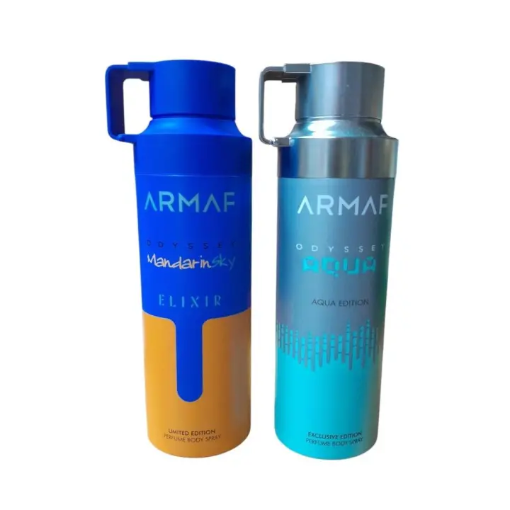 PACK 2 UNIADES - DESODORANTES UNISEX ARMAF ODYSSEY - AQUA , MANDARIN ELIXIR 200 ML - ARMAF SET 2 UNI - 1