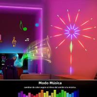 Tira De LED RGBIC Colorida Con Control De Voz Bluetooth Y Tiempo LED Decorativo Para Ambiente Con Efecto De Fuegos Artificiales Y Reproducción De Música - details 18