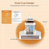 JIGOO J300 Aspirador de Ácaros con Sensor de Ácaros y Pantalla Digital, 500W Aspiradora antiácaros con Doble Taza, Luz UV, para Alergias, Elimina el 99.9% de alérgenos en colchones, Camas y sofás - details 3