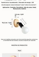 Lámpara De Pared De Madera Vintage Nórdica E27 110V 220V Estilo Loft Para Bar Café Restaurante Iluminación Para Hogar - details 1