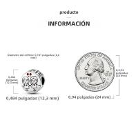 Beadas De Corazón Colorido En Plata Para Joyería De Pulsera Y Collar Con Encanto Para Chicos Y Chicas Accesorios De Moda Irregular - details 152