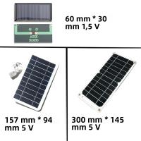 Panel Solar USB 5V 10W Portátil Impermeable Para Camping Y Senderismo Cargador De Batería Móvil De Silicio Monocrómico - details 1