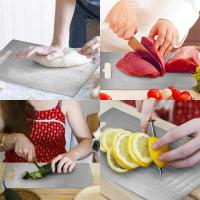 Tabla De Corte De Acero Inoxidable De Grado Alimenticio Doble Cara Rectangular Bloque De Picar Frutas Y Carne Soporte Ecológico - details 8