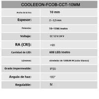 Barra De Luz LED Flexible COB Bicolor CCT 5m 10m 24V 12V Con Dimmer RF Amarillo Blanco 2700-6500K Regulable Para Sala De Estar - details 3
