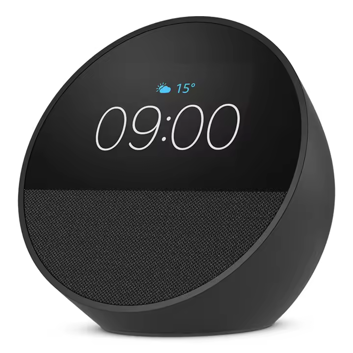 Nuevo Amazon Echo Spot (modelo 2024) | Despertador inteligente con sonido de calidad y Alexa | Negro - 1