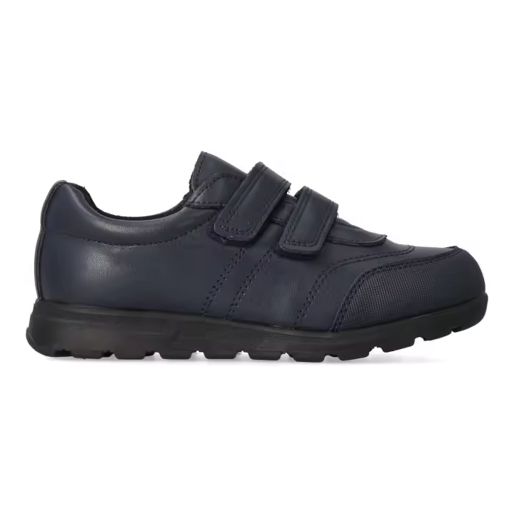 PEKES Zapatos colegiales velcros niño - Modelo cómodo de piel con doble cierre de velcro - 1