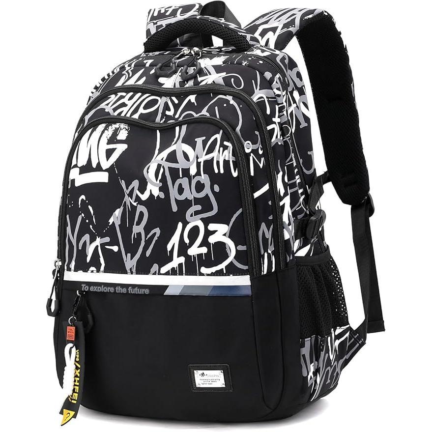 Mochila Escolar Niño Teenager 10 12 16 18 Años Negro