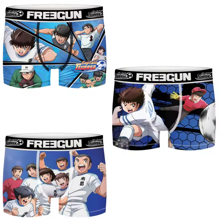 Freegun Set 3 Calzoncillos Oliver y Benji Rivales y Equipo Hombre Microfibra Multicolor - 1