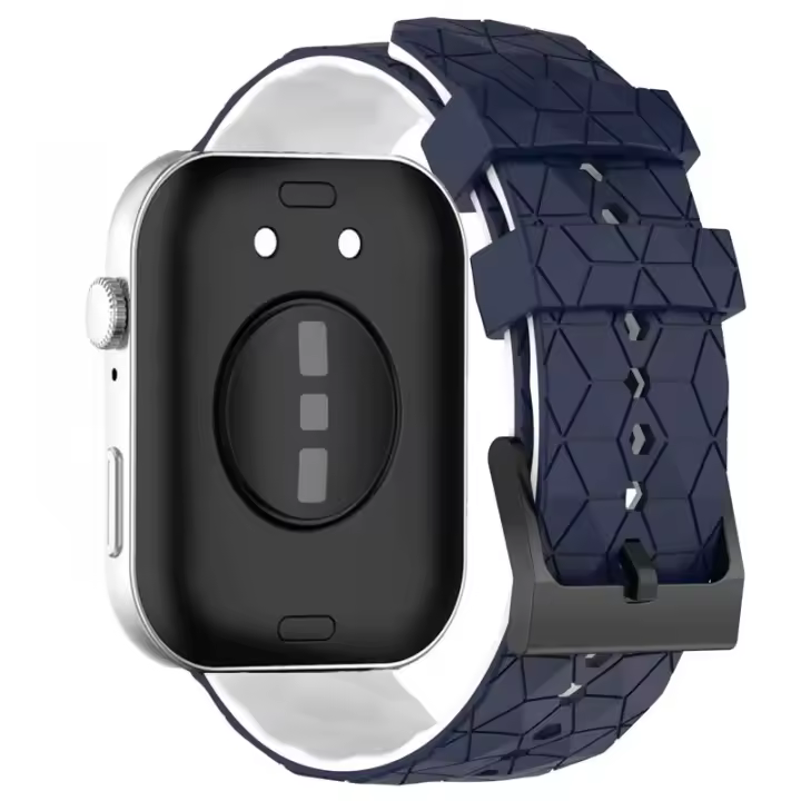 Correa De Deporte De Silicona Suave De Dos Tonos Para Huawei Watch Fit 3 Con Patrón De Fútbol Tamaño 20cm Unisex - 1