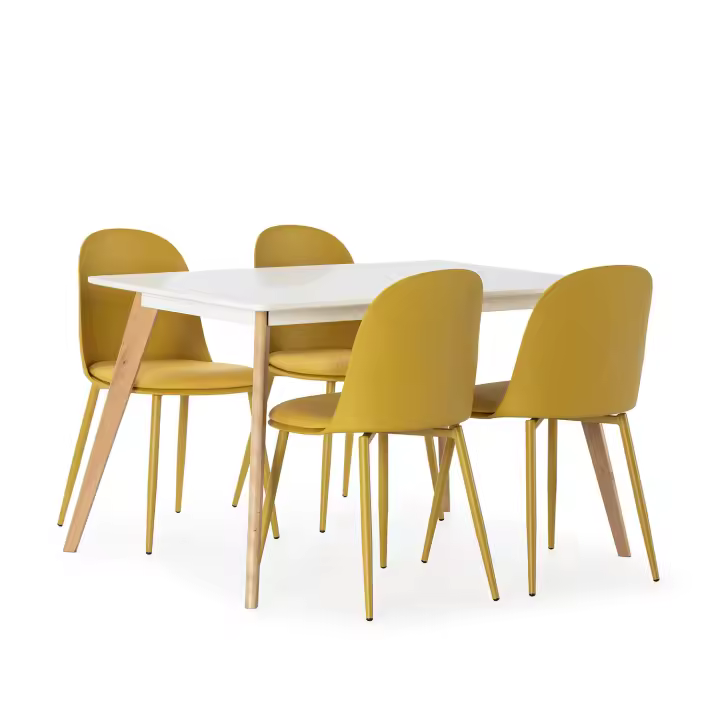 VS Venta-Stock Juego de mesa 120x80 cm y 4 sillas de comedor Kana - 1