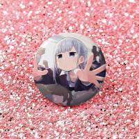 Broches Redondos De Anime Aharen-san Wa Hakarenai Para Bolsos Accesorios De Pin De Lapel De Plata De Tinplate Souvenir De Japón Estilo Animal - details 5