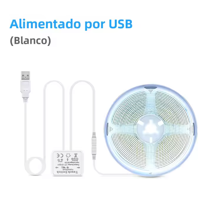 Tira De LED COB USB 5V Con Sensor Táctil De Espejo De Vidrio Acrílico Luz De Maquillaje Decorativa Para El Hogar Dimmer - 1