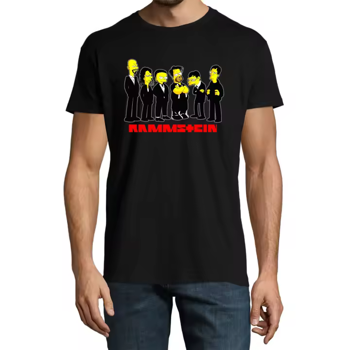 Camiseta Simpson/Rammstein - - series de TV - música - Unisex algodón premium - 1