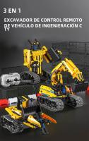 Modelo De Robot RC De 3 En 1 Para Niños Juguete De Bloques De Construcción De Camión Excavadora Y Bulldozer Regalo Para Niños - details 0
