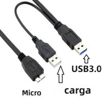 Cable USB 3.0 a Micro Con Cable De Poder Extra 0.5m 1m Adaptador De Datos Para Disco Duro HHD Hombre a Micro - details 1