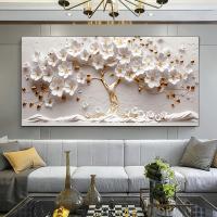 Póster De Arbol Dorado En Lienzo Arte Moderno Para Decoración De Pared En Sala De Estar Y Dormitorio Cuadros Pintura Vertical Rectangular Sin Marco - details 1