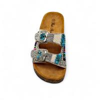 Calzados soraia, Sandalias de Mujer Estilo Boho con Hebillas Ajustables, Plantilla Ergonómica de Corcho, Sandalia Plana Abierta con Detalles Étnicos, Cómoda para Verano, Playa o Uso Diario Bohemio Hebilla - details 0