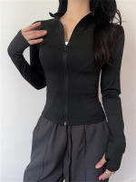 Chaqueta Deportiva De Cierre De Cremallera Para Mujer Manga Larga Fitness Running Yoga Secado Rápido Top Sólido Casual - details 6