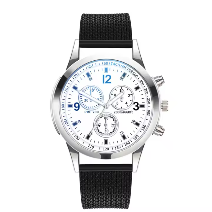 Reloj De Pulsera Deportivo De Lujo Para Hombres Relogio Masculino ISHOWTIENDA Cuero Correa De Acero Inoxidable Movimiento Cuarzo Estilo Simple - 1