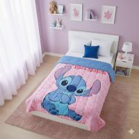 Edredón Stitch Rosa 170x270 cm - Diseño Oficial Disney, Suave y Ligera para Cama Infantil Estilo Divertido-Mister License Company Sl. - details 2