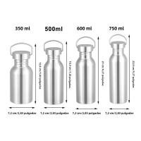 Botella De Agua Para Ciclismo De Acero Inoxidable Deportivo Fitness a Prueba De Fugas Botella Metálica Monolitica Aislada - details 2