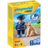 PLAYMOBIL 123 policía con perro acompañante y vigilante (70408) - details 0