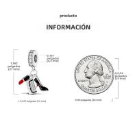 Encantos De Viaje Para Café Plata Charms Para Perros Y Gatos Corazón De Cuentas Adecuados Para Pulsera Original DIY Tendencia Clásica Vintage Romántica - details 154