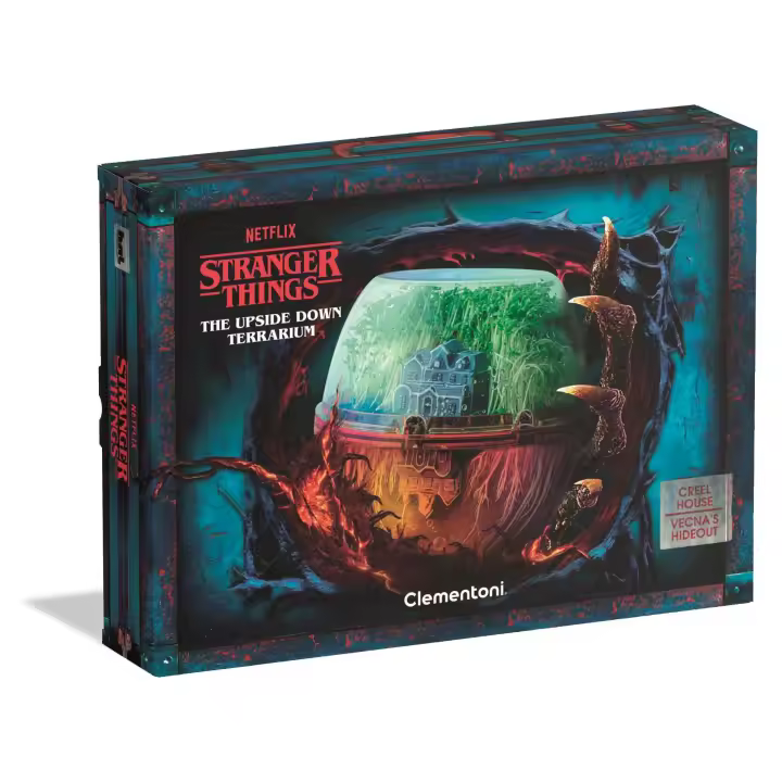 Clementoni - Stranger Things Casa de Vecna y El Otro Lado - Kit Creativo con Plantas Hidropónicas, Juego Educativo de Botánica y Manualidades para Niños - A Partir de 7 Años - Fabricado en Italia - 1
