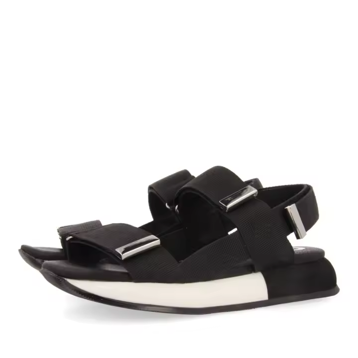 Gioseppo Sandalias Negras Mujer Tiras Ajustables Planta Anatómica Suela 3cm - 1