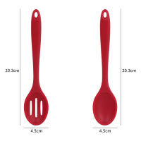 Cuchara De Silicona De Color Sólido Resistente Al Calor Antideslizante Para Cocina Utensilio De Cocina Herramienta De Cocina Cuchara De Arroz No Adhesiva - details 0