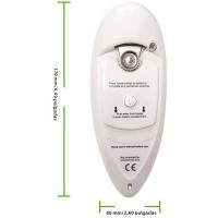 Abrebotellas Eléctrico Blanco Con Borde Suave Multifuncional De Plástico Para Cocina Seguro Y Ecológico Con Funciones De Abrebotellas Y Abrelatas - details 2