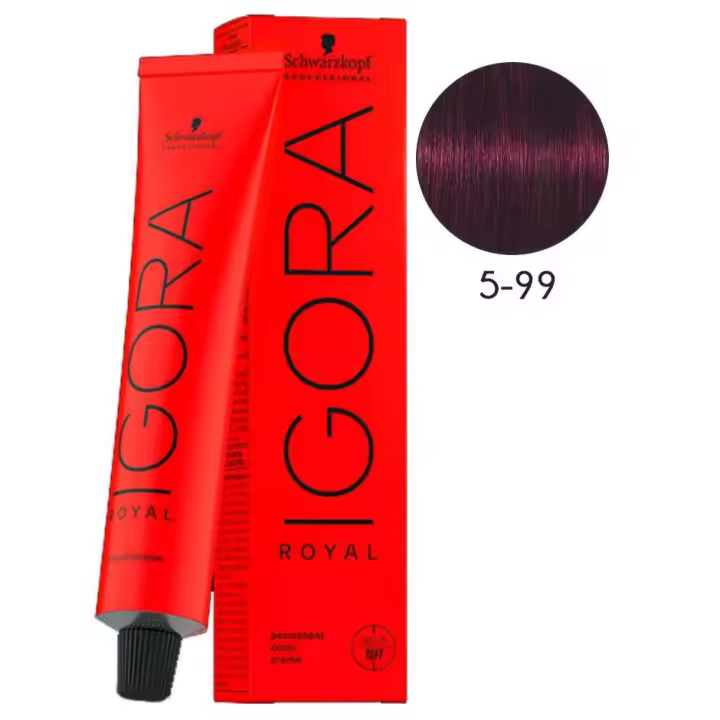 Tinte Igora Royal / Schwarzkopf - 5.99 Castaño Claro Medio Violeta Extra - 1