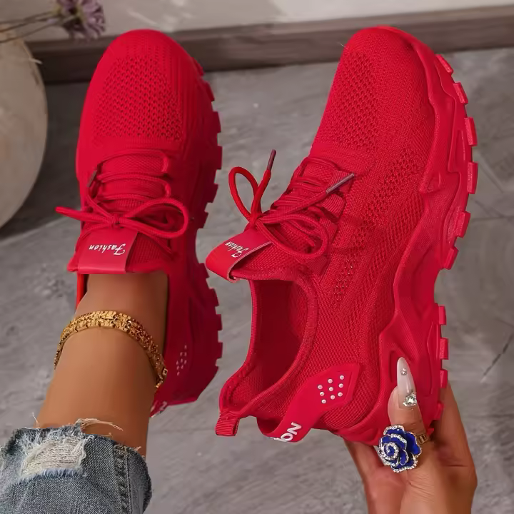 Zapatillas Deportivas Casuales Para Mujer Con Malla Transpirable Y Suelas Suaves Zapatos Deportivos Versátiles Para Todas Las Estaciones - 1