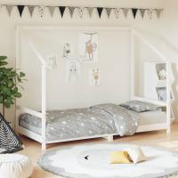 vidaXL Estructura de cama para niños madera de pino 90x200 cm en color Blanco/Negro - details 0